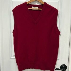 Lord Jeff Men’s Sweater Vest Imported Australian Lambs Wool Medium Made In USA